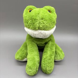 Frog Plush Purr-Fection MJC Green Floppy Soft Stuffed Animal 11" Bean Filled Toy